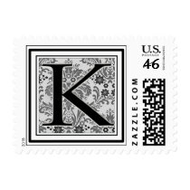 Custom Monogram Initial -Damask Design - K stamps