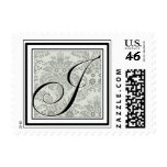 Custom Monogram Initial -Damask Script J Stamps