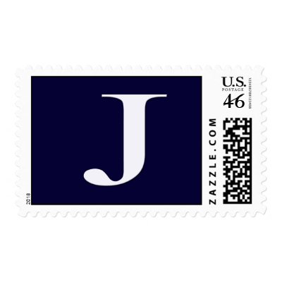Custom Monogram J Postage Stamp
