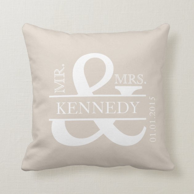 Custom Monogram Keepsake Wedding Pillow