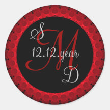 Custom Monogram label Round Sticker