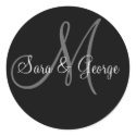 Custom Monogram label sticker