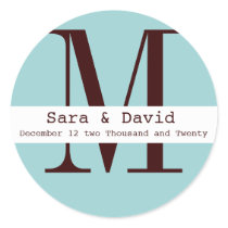 Custom Monogram label stickers by blessedwedding Custom Monogram label stickers