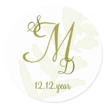 Custom Monogram label Stickers
