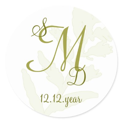 Custom Monogram label Stickers