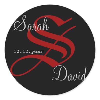 Custom Monogram label Stickers