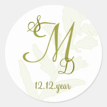 Custom Monogram label Stickers
