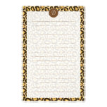 Custom Monogram Leopard Print Lined Stationery stationery
