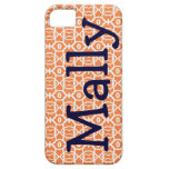 Custom Monogram Orange Mally Mac Iphone 5  case iPhone 5 Case