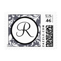 Custom Monogram Postcard Stamps
