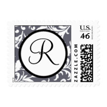 Custom Monogram Postcard Stamps