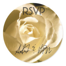 Custom Monogram RSVP Wedding Sticker