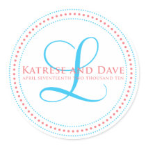 Custom Monogram Sticker for Katrese and Dave by belletristics Custom Monogram Sticker for Katrese and Dave