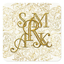 Custom  Monogram Sticker Shelley