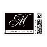 Custom monogram wedding postage