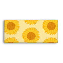 Custom Monogram, with Yellow Sunflowers. Envelopes