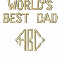 Custom Monogram World's Best Dad embroidered shirts