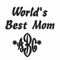 Custom Monogram World's Best Mom embroidered shirts