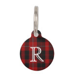 Custom Monogramed Cunningham Plaid Dog Tag
