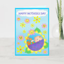 Custom Mother's Day Card - This cute and cuddly Baby announces your special message for Mother's Day.