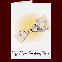 Custom Mother's Day Card Wildlife Art Cards cards