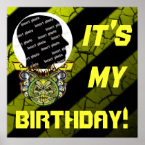 Custom Motor Madness Birthday Poster posters