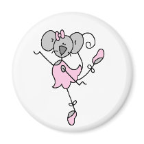 Custom Mouse Ballerina Magnet by stick_figures Custom Mouse Ballerina Magnet