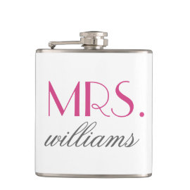 Custom Mrs. Wedding Flask | Bride-to-Be Gifts