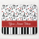 Custom Music Note Piano Mousepad
