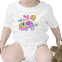 Custom Name & Age Birthday Elephant T-Shirt