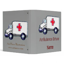 Custom Name Ambulance Truck binders
