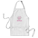 Custom Name Apron, fuchsia daisy flower