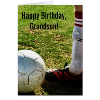 Custom Name - Birthday for Boy - Soccer Player Greeting Card