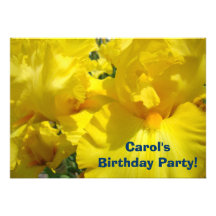 Custom Name Birthday Party! Invitations Irises