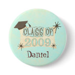 Custom Name Boy's Retro Style Graduation buttons