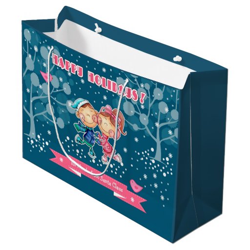 custom name christmas gift bags for kids zazzle custom name christmas gift bags for kids zazzle
