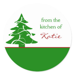 Custom Name Christmas Tree Stickers