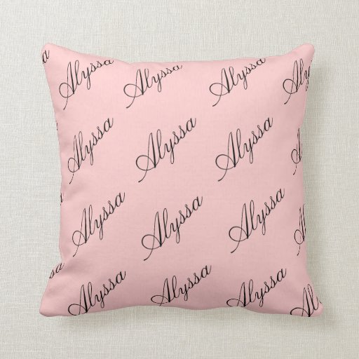 Custom Name & Color Throw Pillows Zazzle