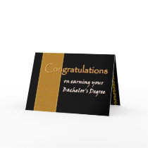 CUSTOM NAME Congratulations - Bachelor's Degree Greeting Card