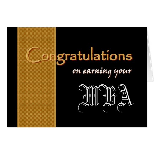 Congratulations On Your Mba custom name congratulations earning your mba card zazzle Congratulations On Your Mba custom name congratulations earning your mba card zazzle