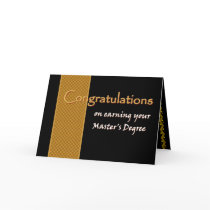 CUSTOM NAME Congratulations - Master's Degree cards