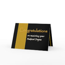 CUSTOM NAME Congratulations - Medical Degree Card