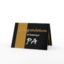 CUSTOM NAME Congratulations Physician's Assistant Card