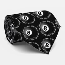 Custom name Crazy Eightball Biker ties
