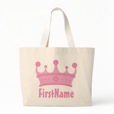 Custom Name Crown Canvas Bags by PageantPrincess
