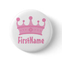 Custom Name Crown buttons by PageantPrincess Custom Name Crown buttons