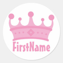 Custom Name Crown Stickers