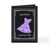 CUSTOM NAME Flower Girl PURPLE Dress card