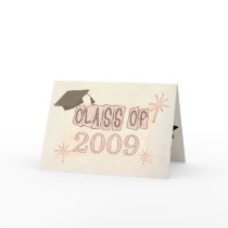 Custom Name Girl's Retro Style Graduation cards