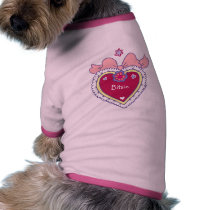 Custom Name Heart Dog -Shirt pet clothing